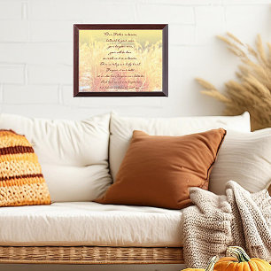 The Lord's prayer Plaque