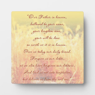 The Lord's Prayer Plaque