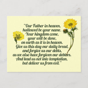 The Lords Prayer Postcard