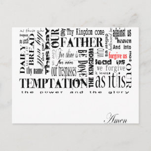 The Lords Prayer Postcard
