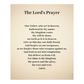 The Lord's Prayer Poster