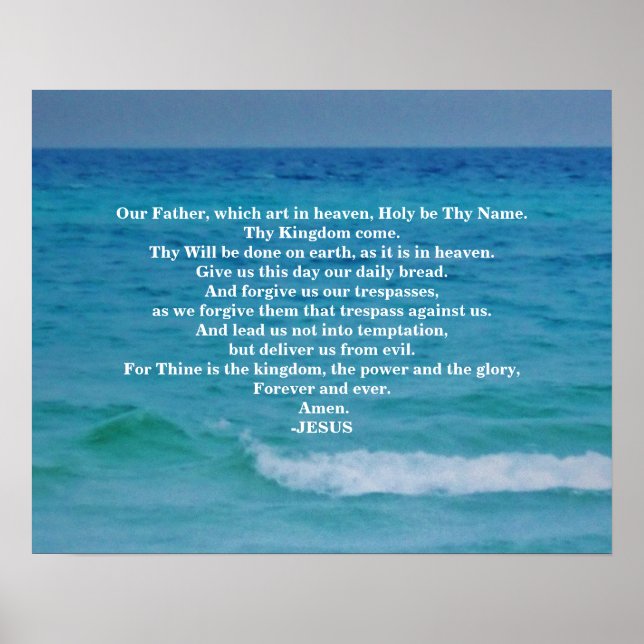 THE LORDS PRAYER POSTER (Front)