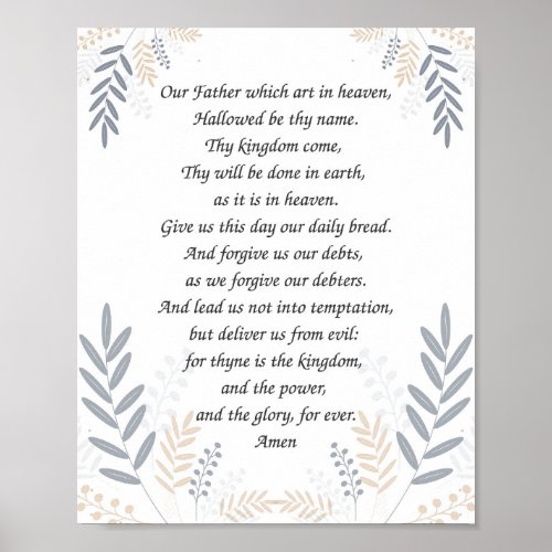 The Lords Prayer Poster
