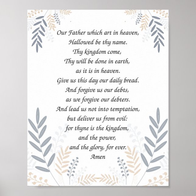 The Lord's Prayer Poster (Front)