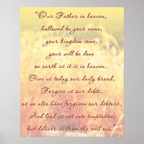 The Lords prayer Poster