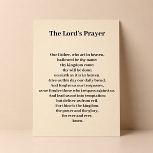 The Lord's Prayer Poster