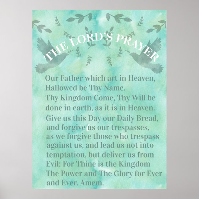 The Lord's Prayer Poster (Front)