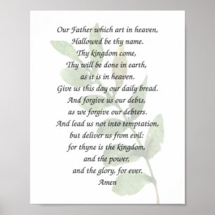 The Lords prayer Poster
