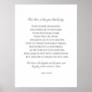 The Lord's Prayer. Poster