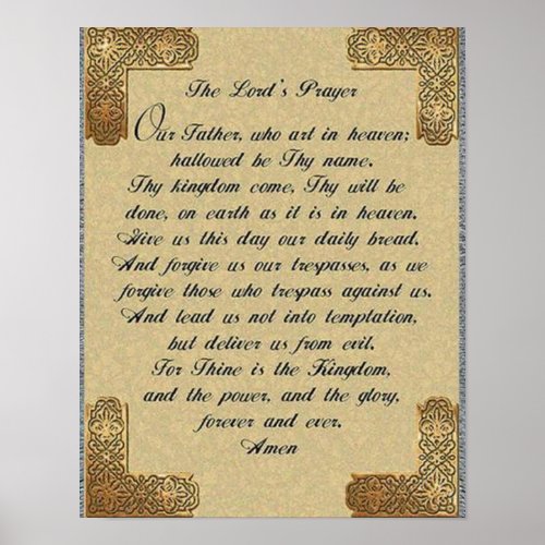 The Lords Prayer Poster Poster