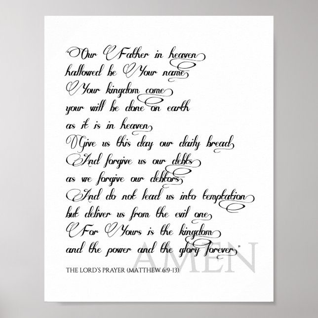 The Lord's Prayer Print (Front)