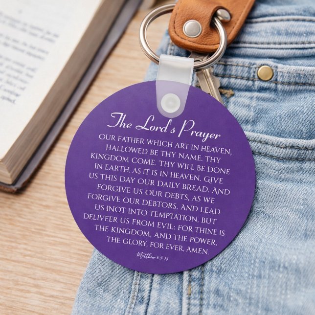 The Lord's Prayer Purple Keychain (Creator Uploaded)