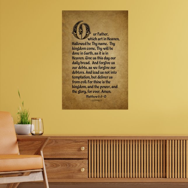 3dRose Gartenflagge „Das Vaterunser“ Mit Gebetshänden – 30,5 X 45,7 Cm, Aus Polyester, Einseitig Bedruckt