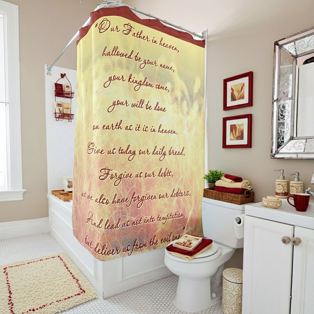 The Lord's prayer Shower Curtain (Creator Uploaded)