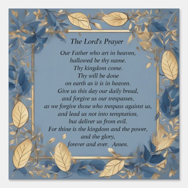 The Lord's Prayer Sign (Front)