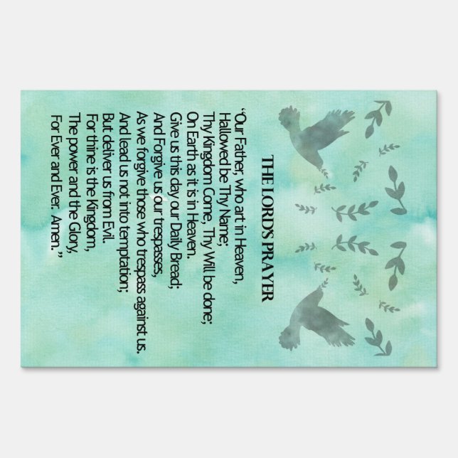The Lord's Prayer Sign (Front)