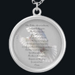 The Lord's Prayer Silver Plated Necklace<br><div class="desc">The Lord's Prayer is displayed in front of  the "dove"  that represents the Holy Spirit of God.  Wear this to keep His word close.</div>