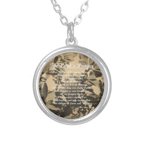 The Lords Prayer  Silver Plated Necklace