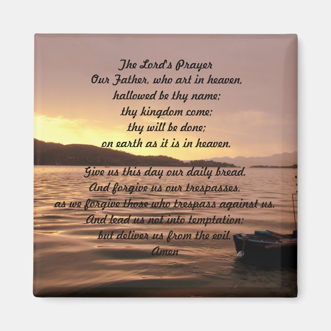 The Lord's Prayer Sunset Magnet (Front)