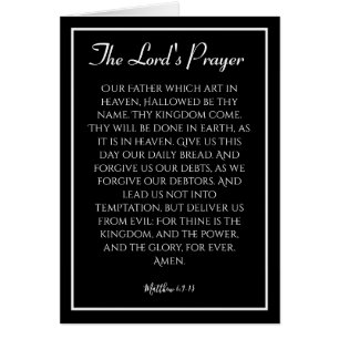 The Lord's Prayer Sympathy Card