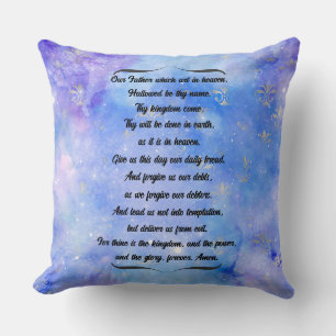 The Lords Prayer Throw Pillow
