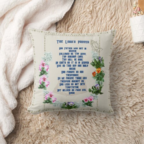The Lords Prayer  Throw Pillow