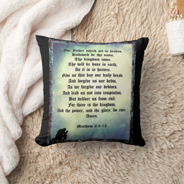 The Lord's Prayer Throw Pillow (Blanket)