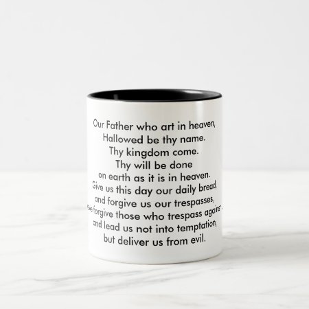 The Lord's Prayer Two-tone Coffee Mug