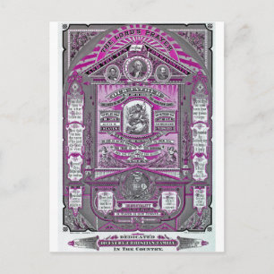 The Lord's Prayer vintage engraving (Pink) Postcard