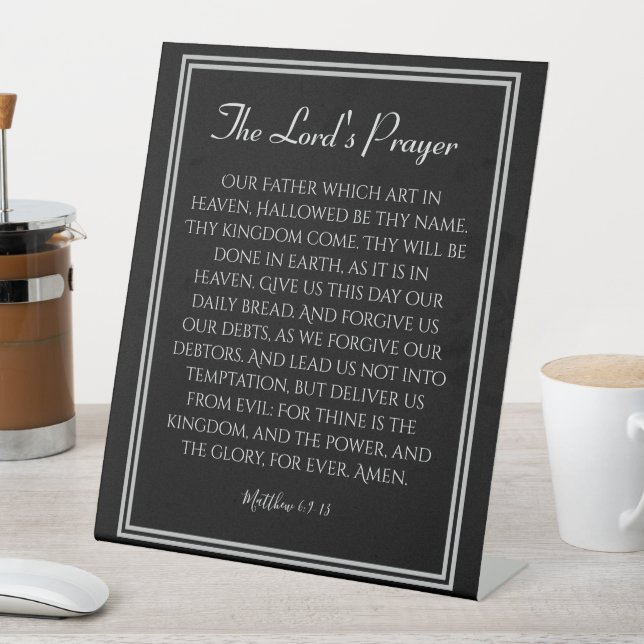 The Lord's Prayer Wedding Funeral Pedestal Sign (In SItu)
