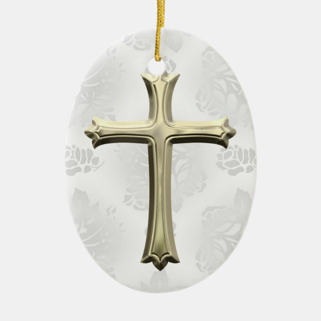 The Lord's Prayer (white) Ceramic Ornament (Front)