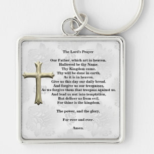 The Lord's Prayer (white) Keychain
