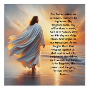 The Lord's Prayer with Divine Light Acrylic Print