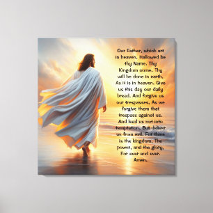 The Lord's Prayer with Divine Light Canvas Print