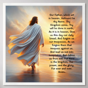 The Lord's Prayer with Divine Light Framed Art