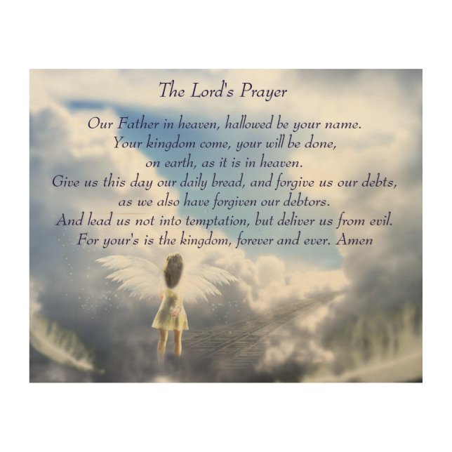 The Lord's Prayer Wood Wall Decor (Front)