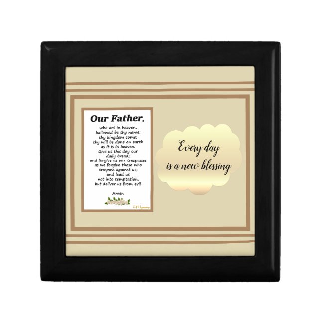 The Lord's Prayer Wooden Box (Front)