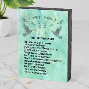 The Lord's Prayer Wooden Box Sign