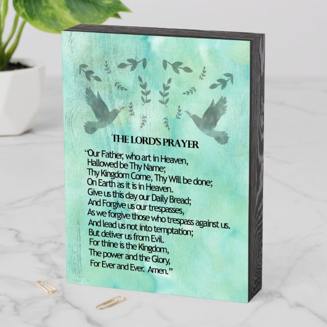 The Lord's Prayer Wooden Box Sign (In Situ Vertical)