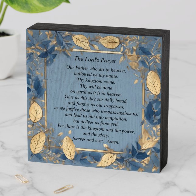 The Lord's Prayer Wooden Box Sign (In Situ Horizontal)