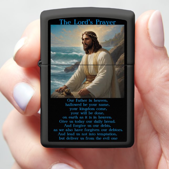 The Lord's Prayer Zippo Lighter (In Hand)
