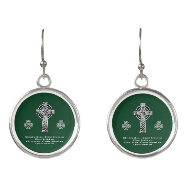 The Lorica of Saint Patrick Prayer (short) Earrings (Front)