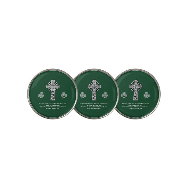 The Lorica of Saint Patrick Prayer (short) Golf Ball Marker (3 Up)
