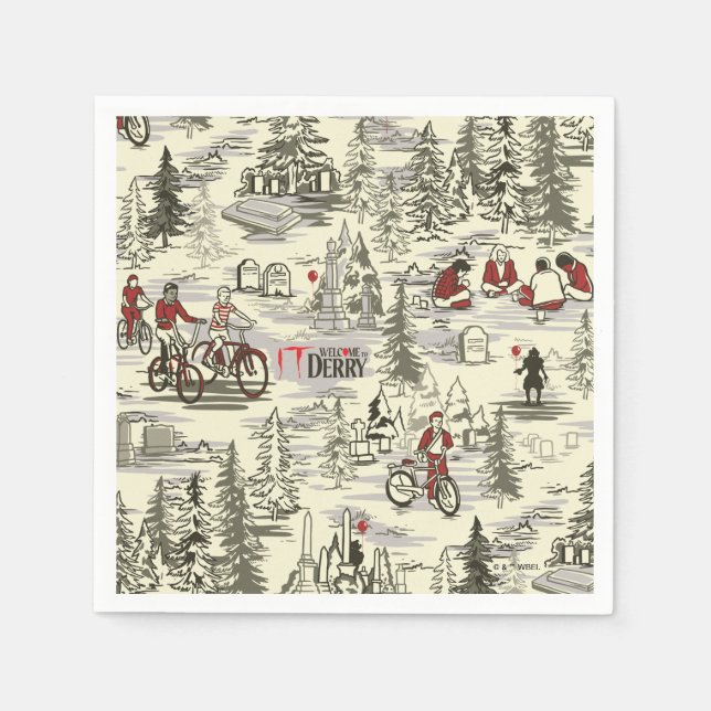 The Losers Club Cemetery Pattern Napkins (Front)