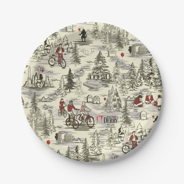 The Losers Club Cemetery Pattern Paper Plates (Front)