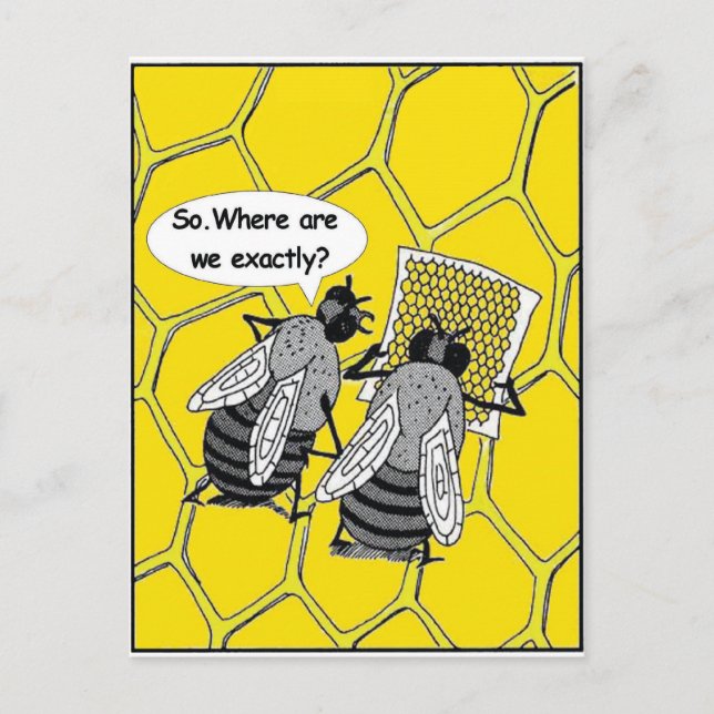 The Lost Bees, Humour Postcard (Front)