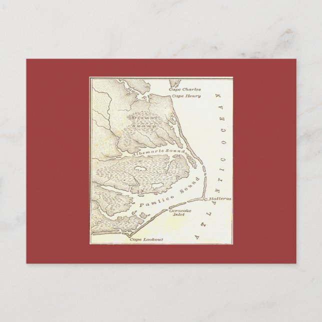 The Lost Colony of Roanoak Postcard (Front)