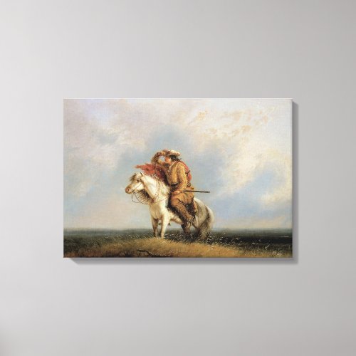 The Lost Greenhorn Lost on the Prairie by Miller Canvas Print