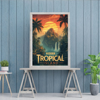 The Lost Island – Fantasy Tropical Paradise Poster