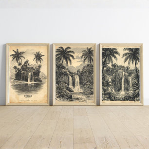 The Lost Island – Fantasy Tropical Paradise Wall Art Sets